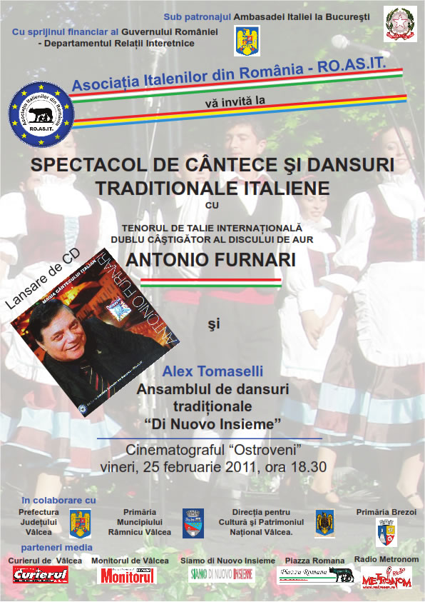 Spectacol de cantece si dansuri italiene